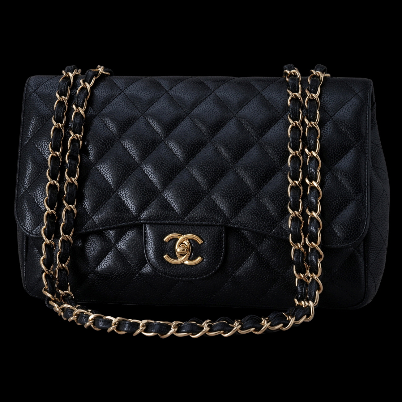 CHANEL(USED)샤넬 캐비어 클래식 원플랩백 맥시