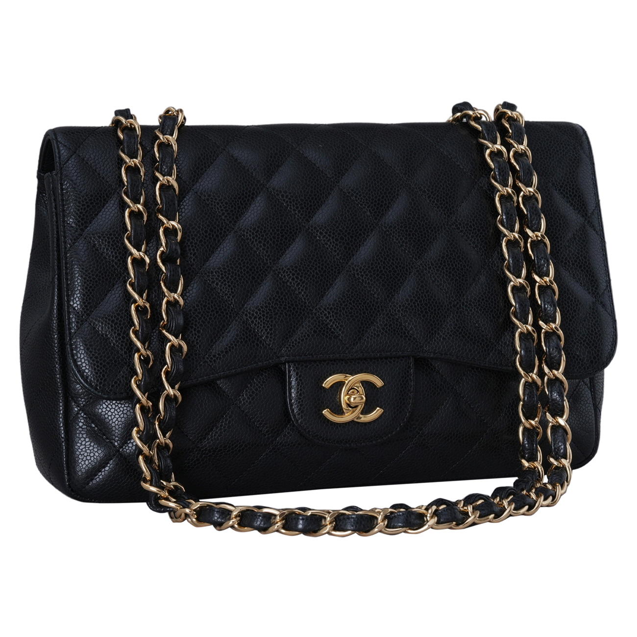 CHANEL(USED)샤넬 캐비어 클래식 원플랩백 맥시