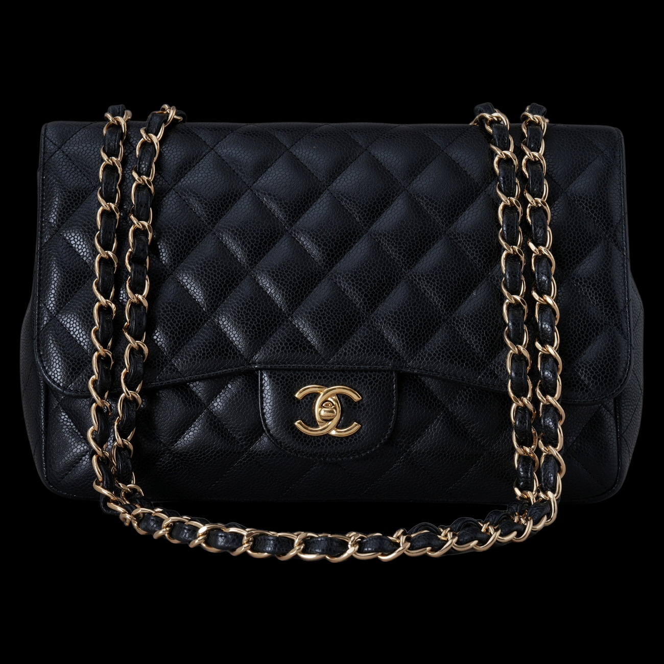 CHANEL(USED)샤넬 캐비어 클래식 원플랩백 맥시