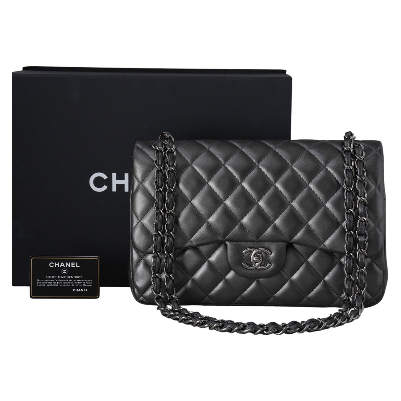 CHANEL(USED)샤넬 램스킨 클래식 라지 플랩백