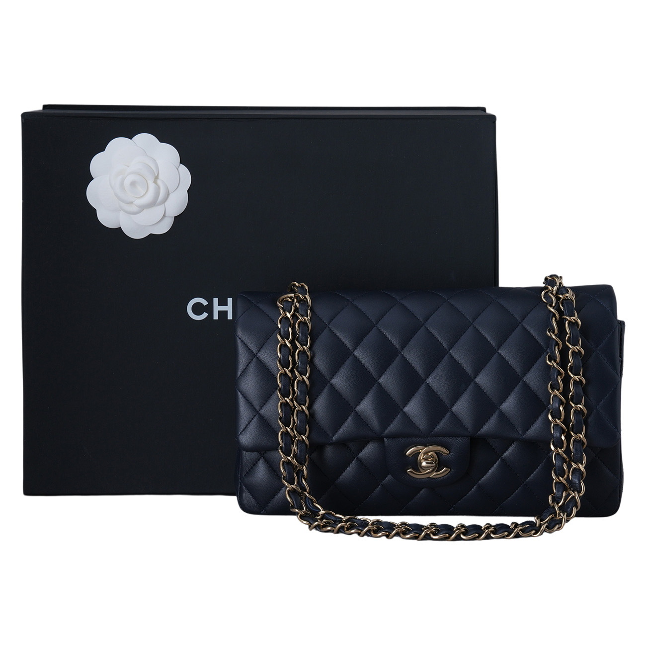 CHANEL(USED)샤넬 램스킨 클래식 미듐 플랩백