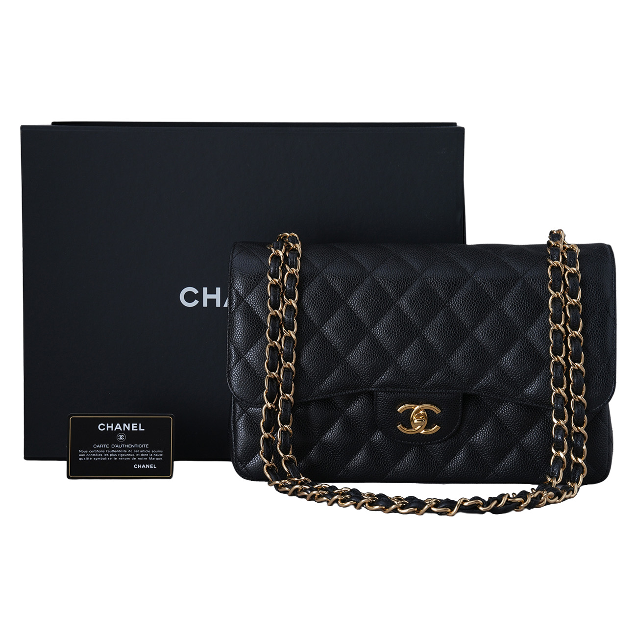 CHANEL(USED)샤넬 캐비어 클래식 라지 플랩백