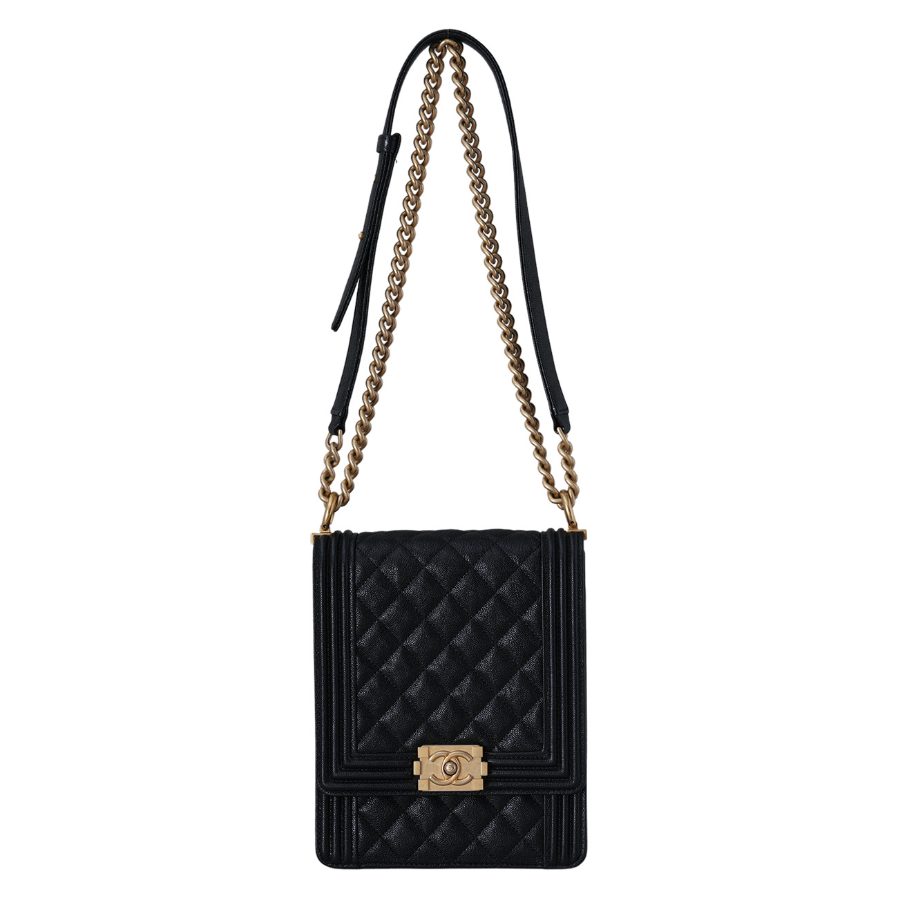 CHANEL(USED)샤넬 AS0130 캐비어 보이샤넬 플랩백