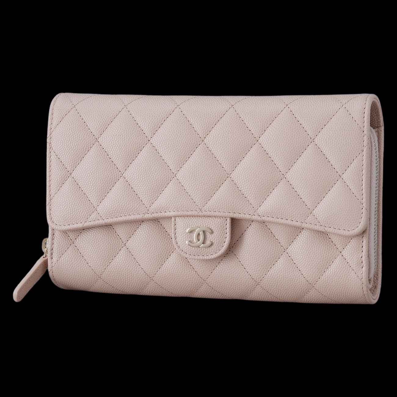 CHANEL(USED)샤넬 AP1744 캐비어 더블 플랩 WOC
