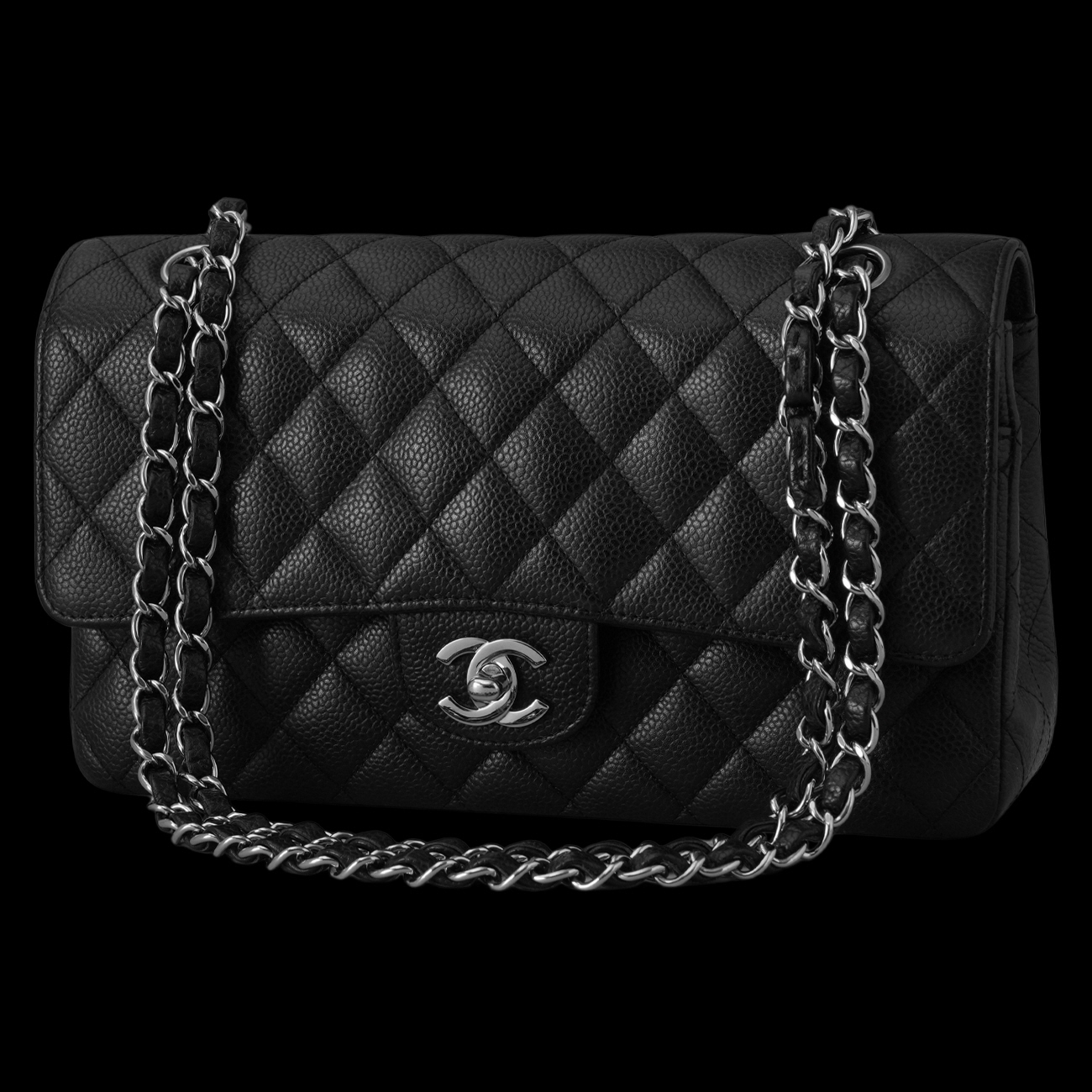 CHANEL(USED)샤넬 캐비어 클래식 미듐 플랩백