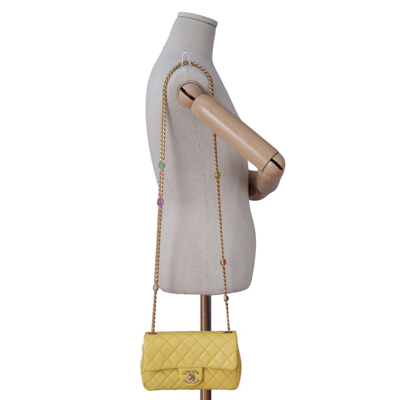 CHANEL(USED)샤넬 시즌 보석 스트랩 뉴미니백