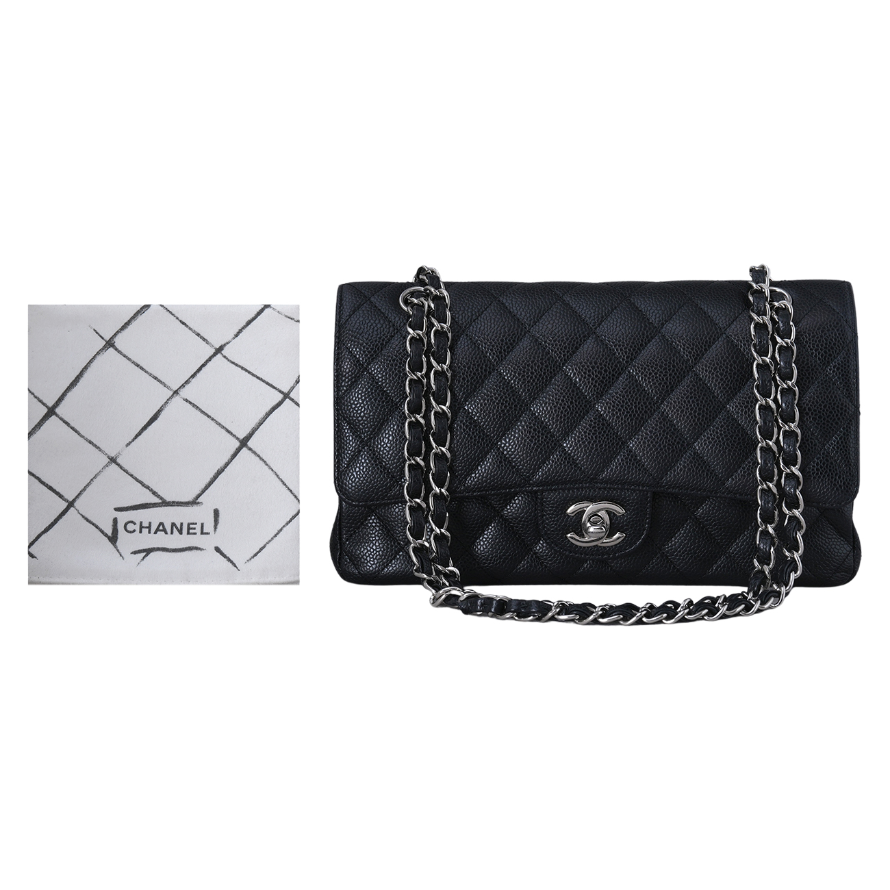 CHANEL(USED)샤넬 캐비어 클래식 미듐 플랩백