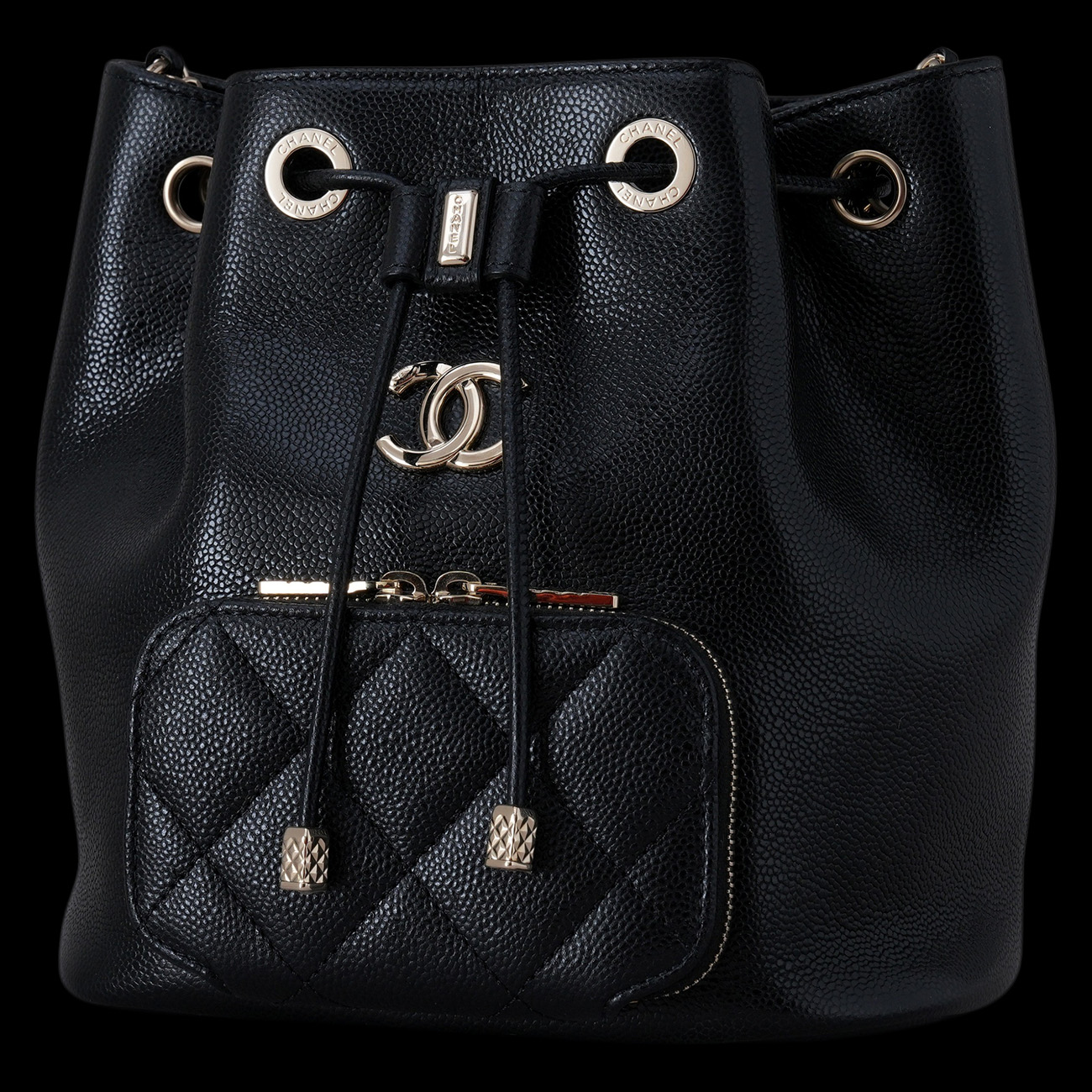 CHANEL(USED)샤넬 비지니스 어피니티 드로스트링 버킷백 블랙