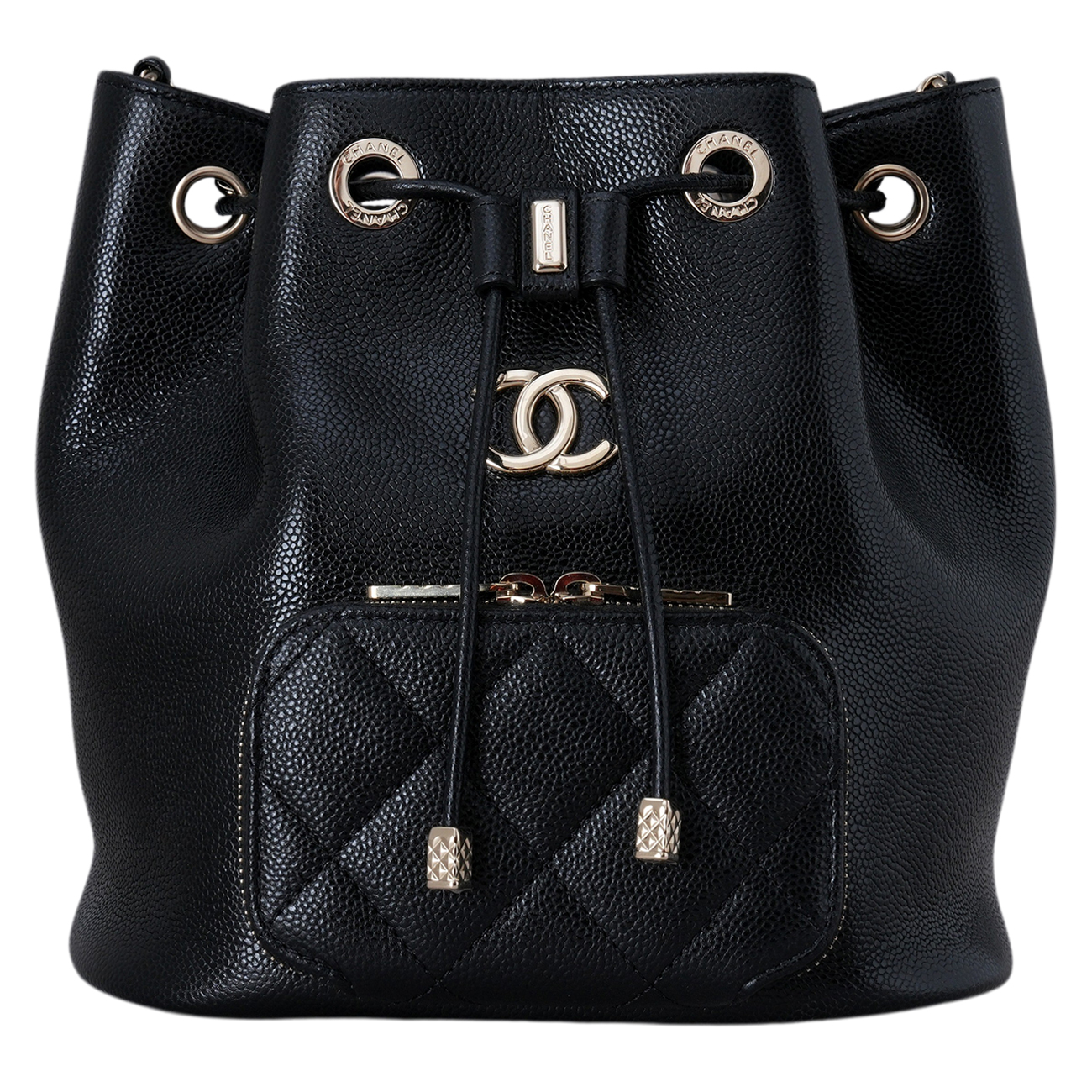 CHANEL(USED)샤넬 비지니스 어피니티 드로스트링 버킷백 블랙