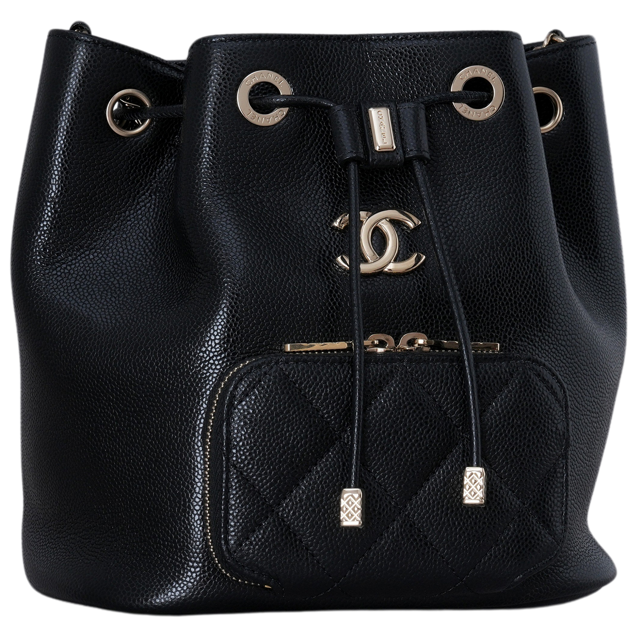 CHANEL(USED)샤넬 비지니스 어피니티 드로스트링 버킷백 블랙