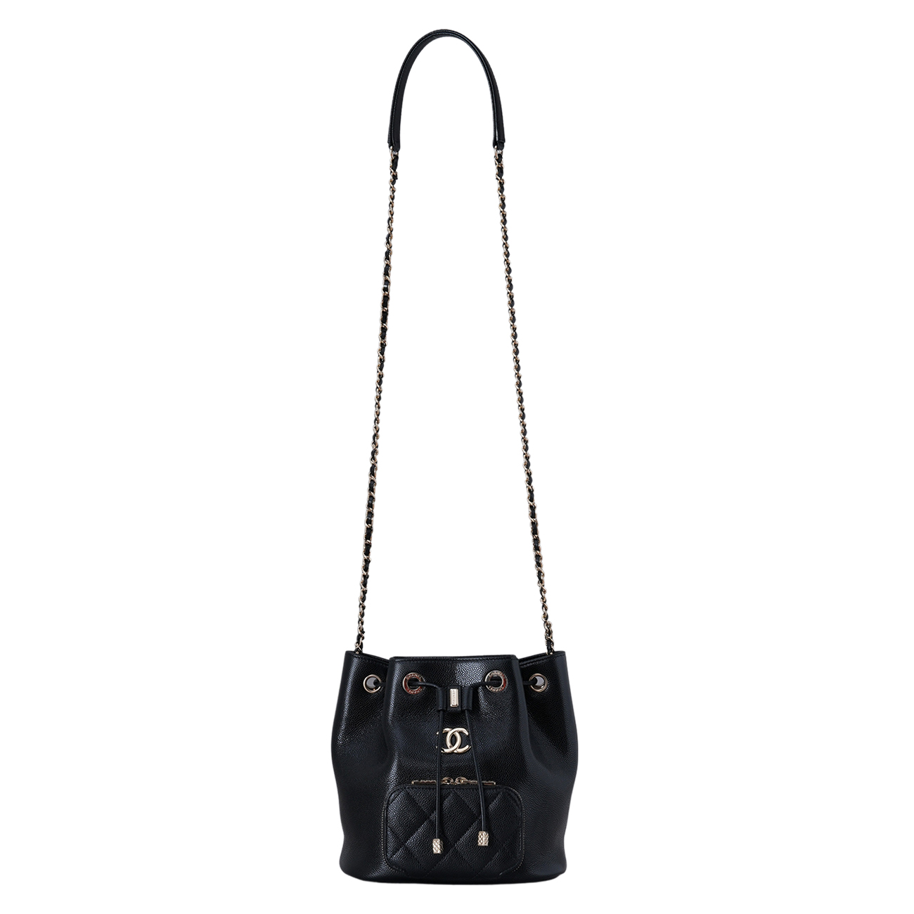 CHANEL(USED)샤넬 비지니스 어피니티 드로스트링 버킷백 블랙