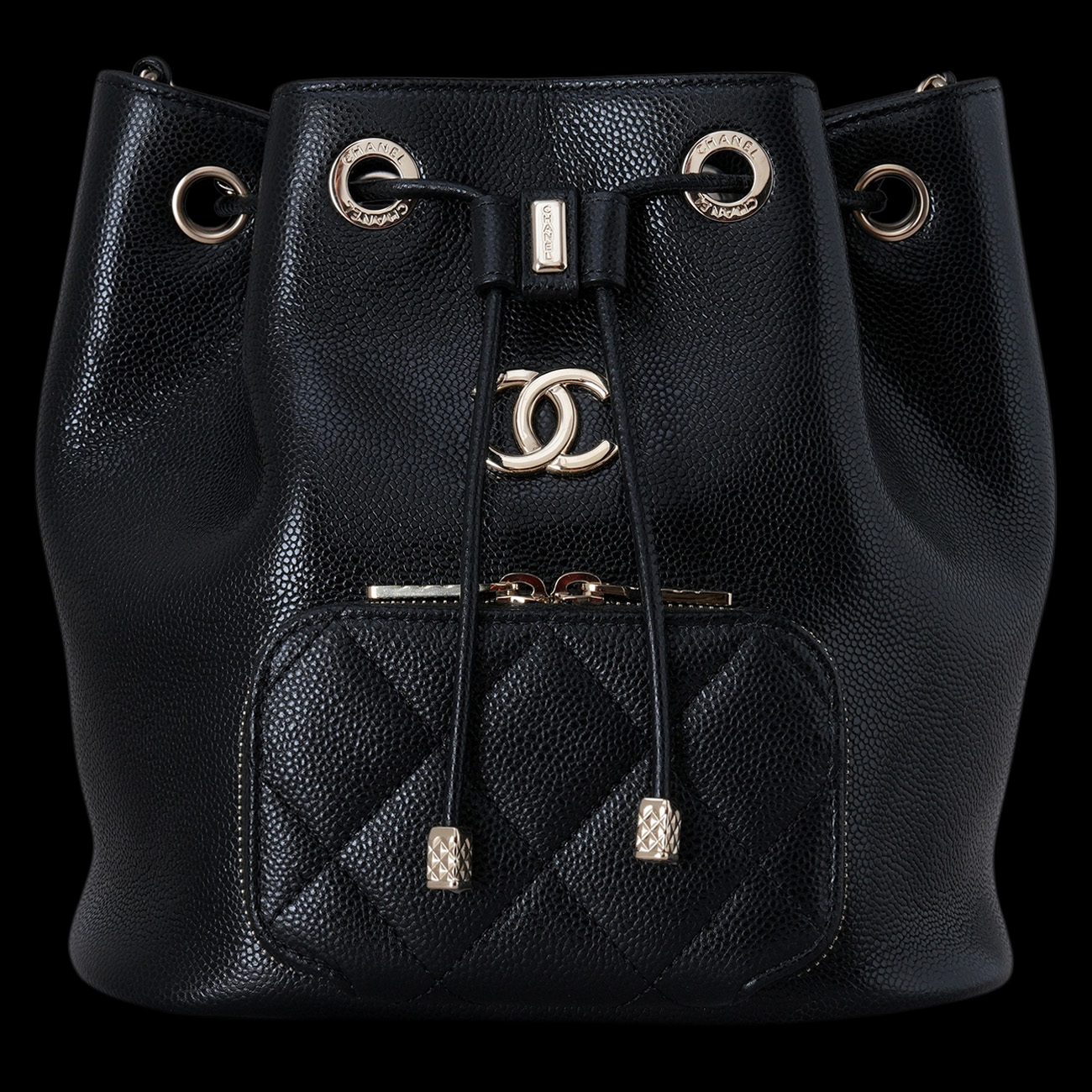 CHANEL(USED)샤넬 비지니스 어피니티 드로스트링 버킷백 블랙