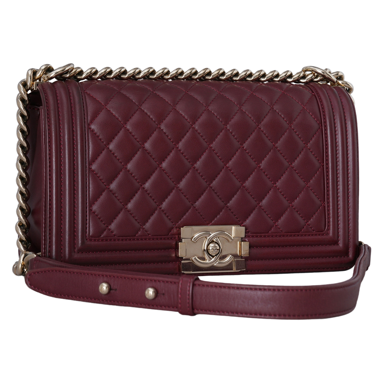 CHANEL(USED)샤넬 램스킨 보이샤넬 미듐 플랩백