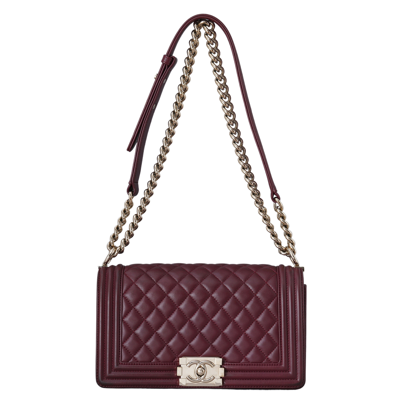 CHANEL(USED)샤넬 램스킨 보이샤넬 미듐 플랩백