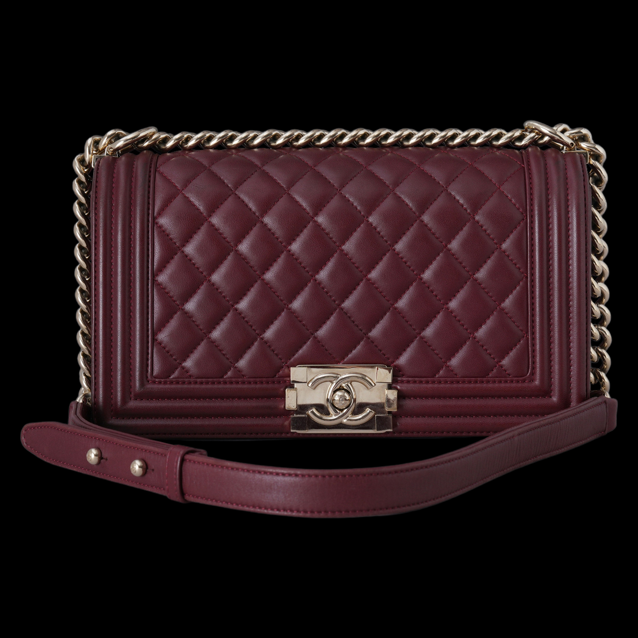 CHANEL(USED)샤넬 램스킨 보이샤넬 미듐 플랩백