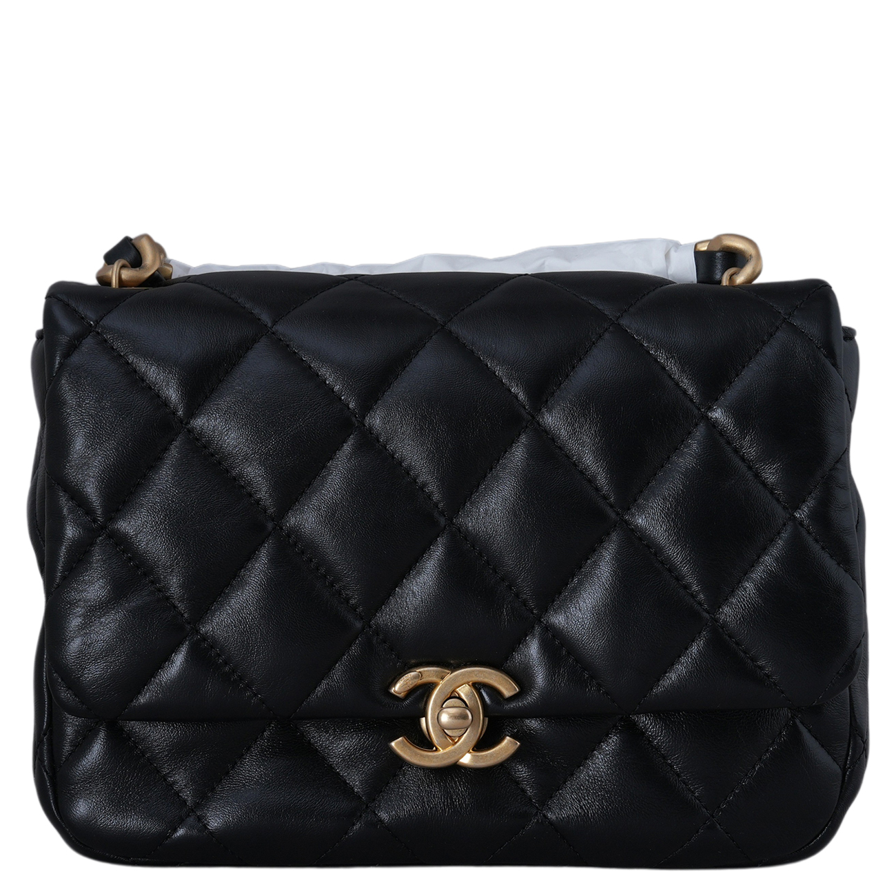 CHANEL(USED)샤넬 AS3206 시즌 램스킨 퀼팅 스몰 플랩백