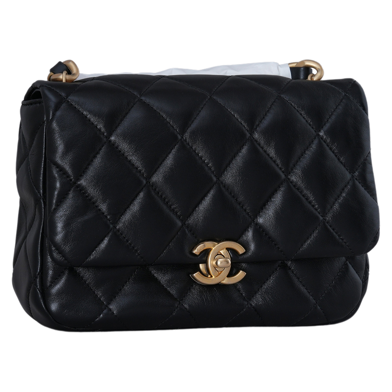 CHANEL(USED)샤넬 AS3206 시즌 램스킨 퀼팅 스몰 플랩백
