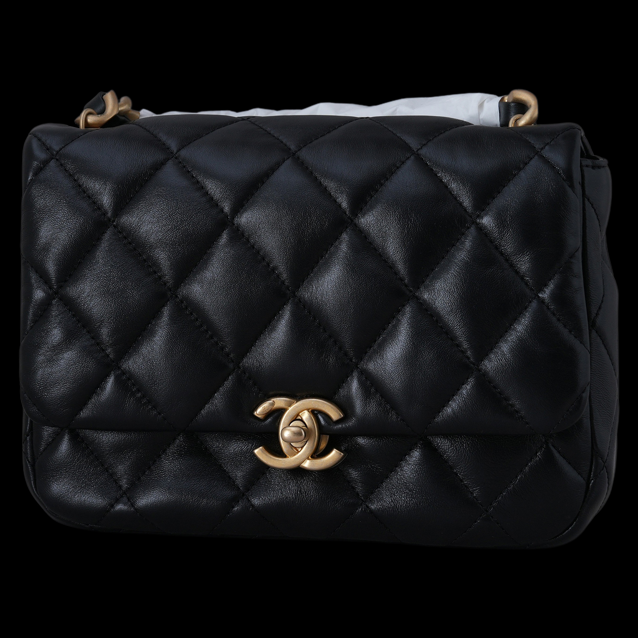 CHANEL(USED)샤넬 AS3206 시즌 램스킨 퀼팅 스몰 플랩백