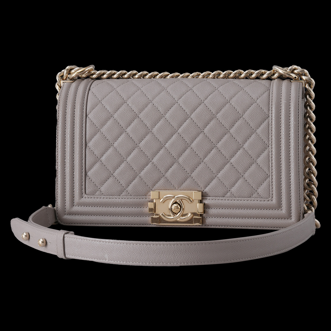CHANEL(USED)샤넬 캐비어 보이샤넬 미듐 플랩백