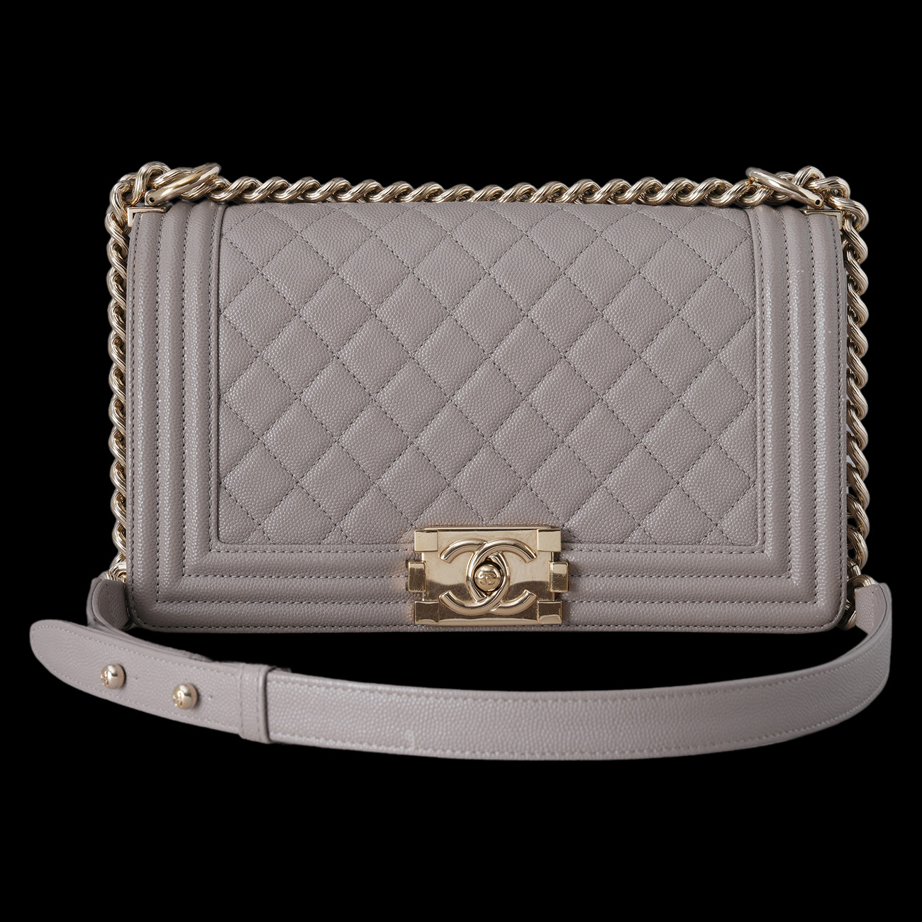 CHANEL(USED)샤넬 캐비어 보이샤넬 미듐 플랩백