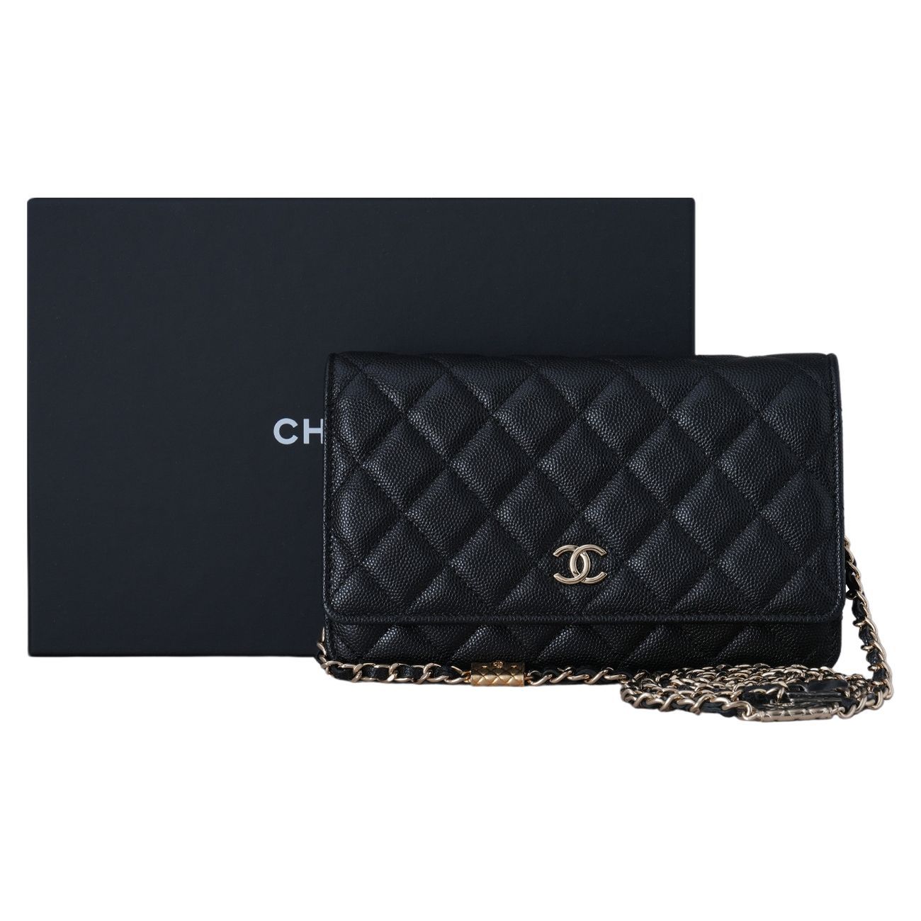 CHANEL(USED)샤넬 AP2400 캐비어 백 참 WOC