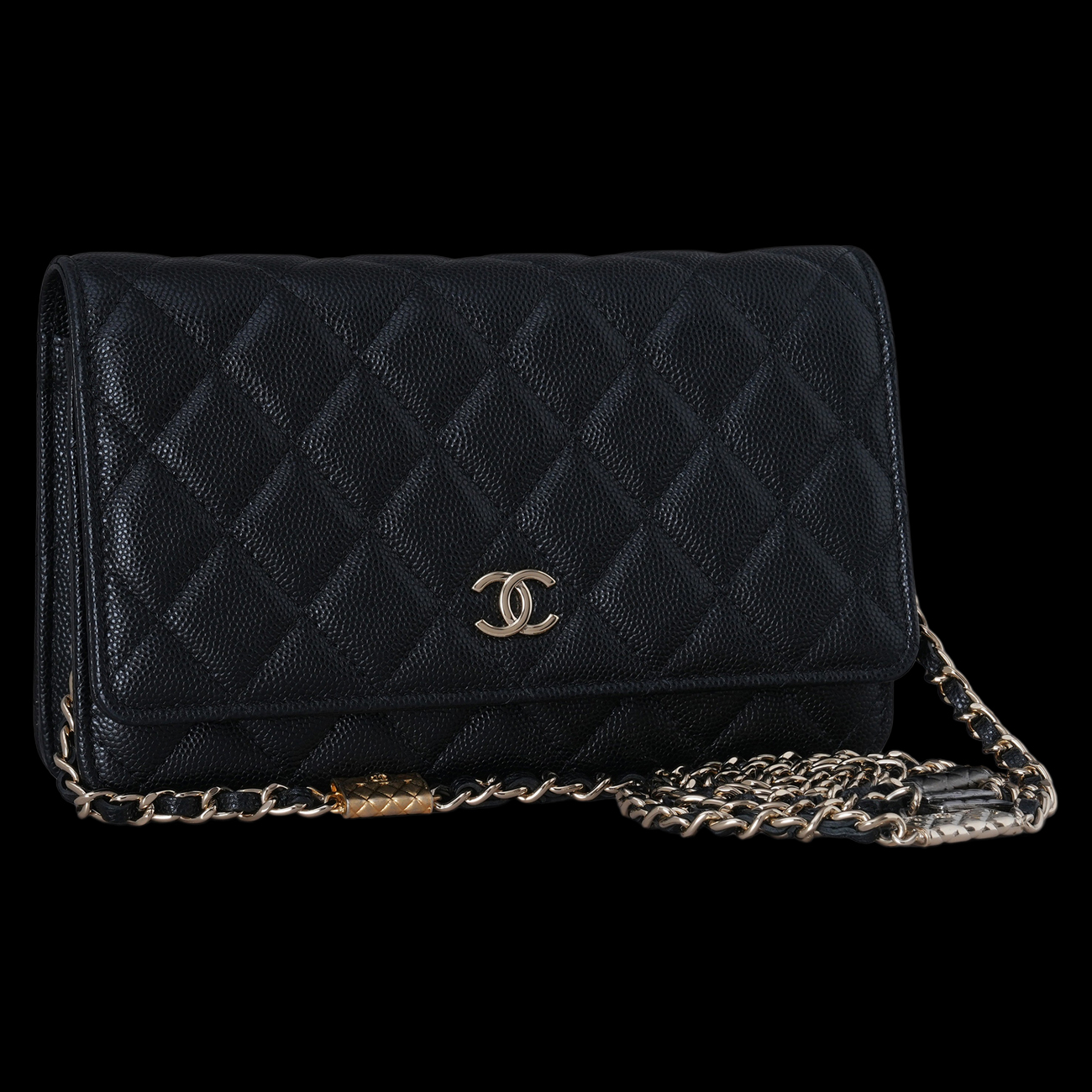 CHANEL(USED)샤넬 AP2400 캐비어 백 참 WOC