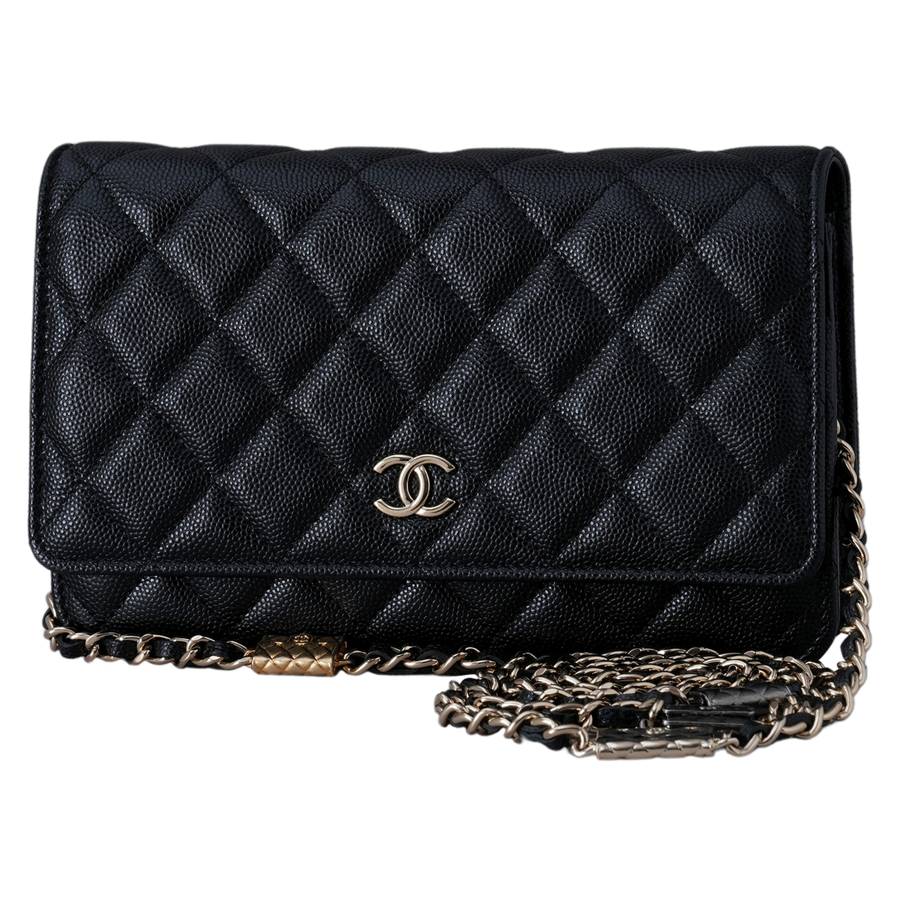 CHANEL(USED)샤넬 AP2400 캐비어 백 참 WOC