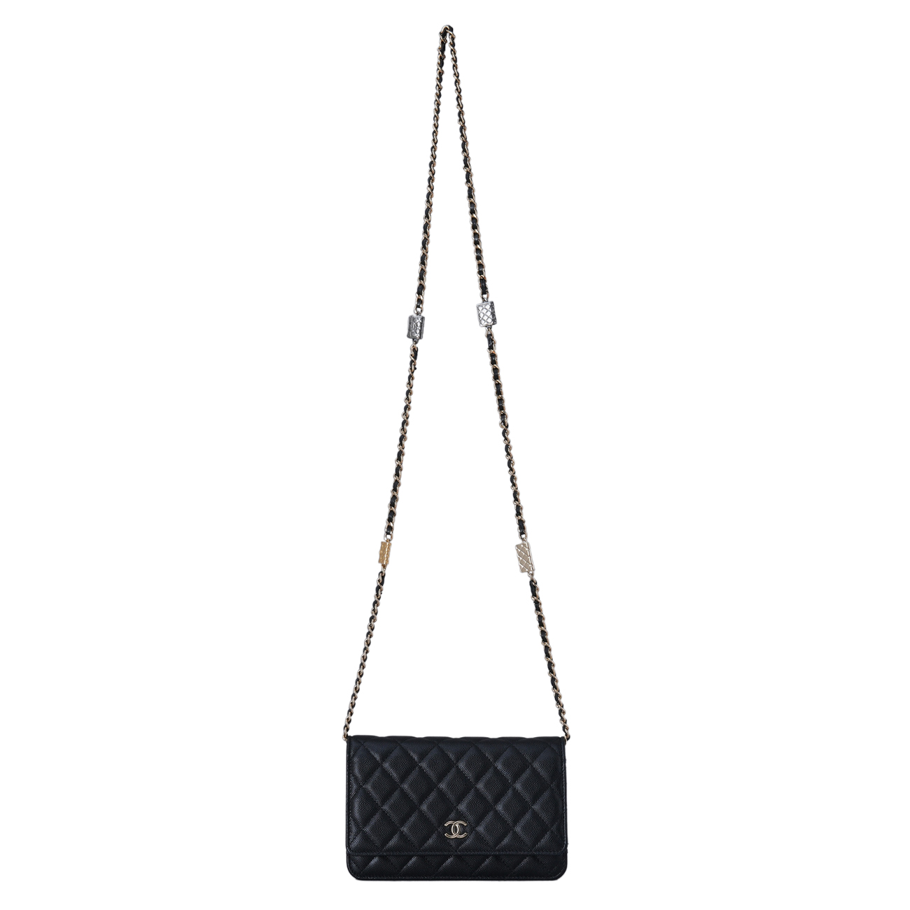 CHANEL(USED)샤넬 AP2400 캐비어 백 참 WOC