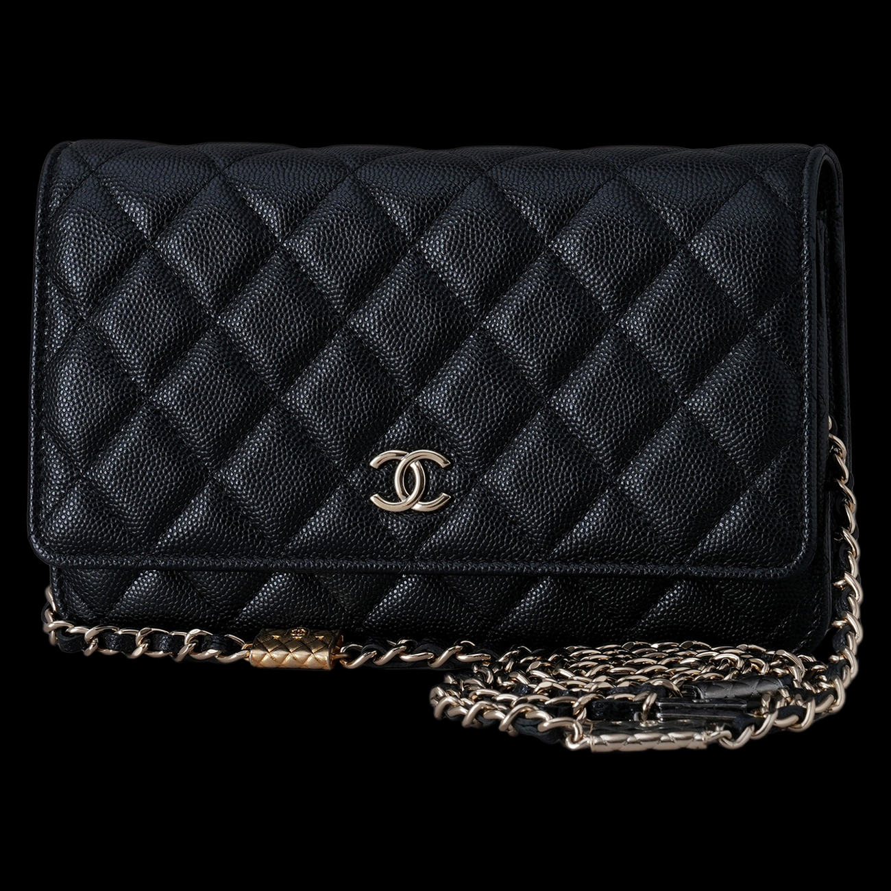 CHANEL(USED)샤넬 AP2400 캐비어 백 참 WOC