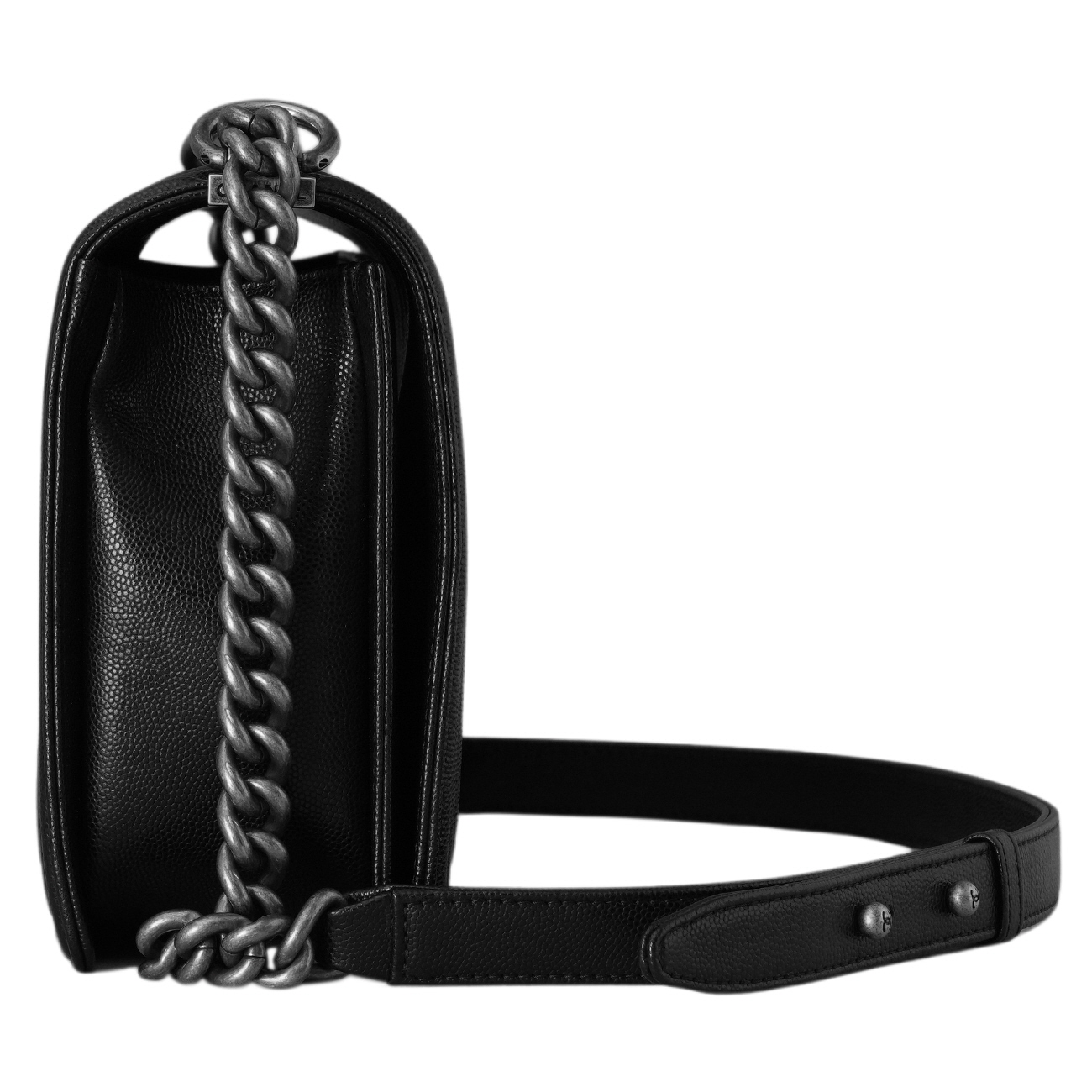 CHANEL(USED)샤넬 캐비어 보이샤넬 쉐브론 라지 플랩백