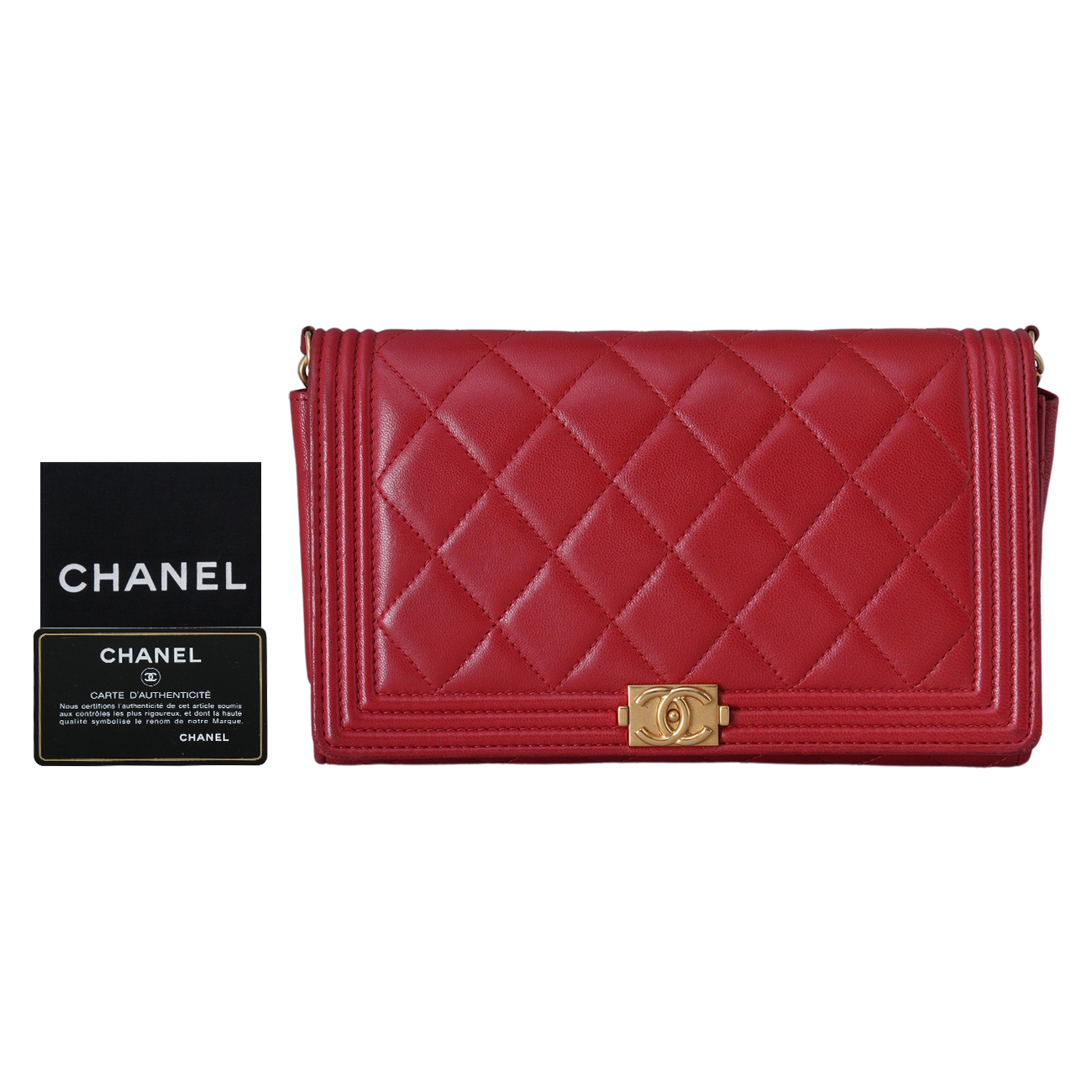 CHANEL(USED)샤넬 램스킨 보이샤넬 WOC