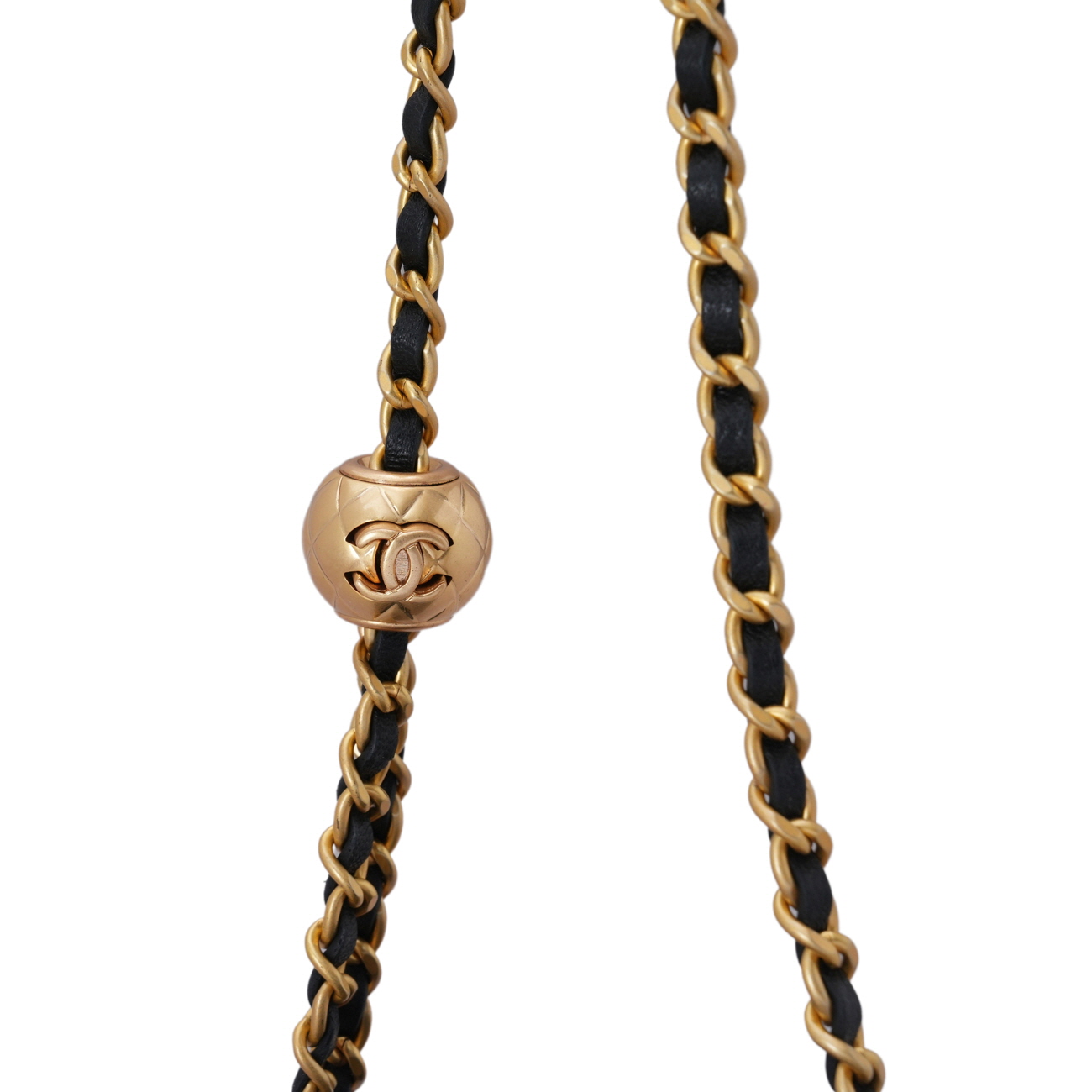 CHANEL(USED)샤넬 램스킨 골든볼 라운드백 블랙