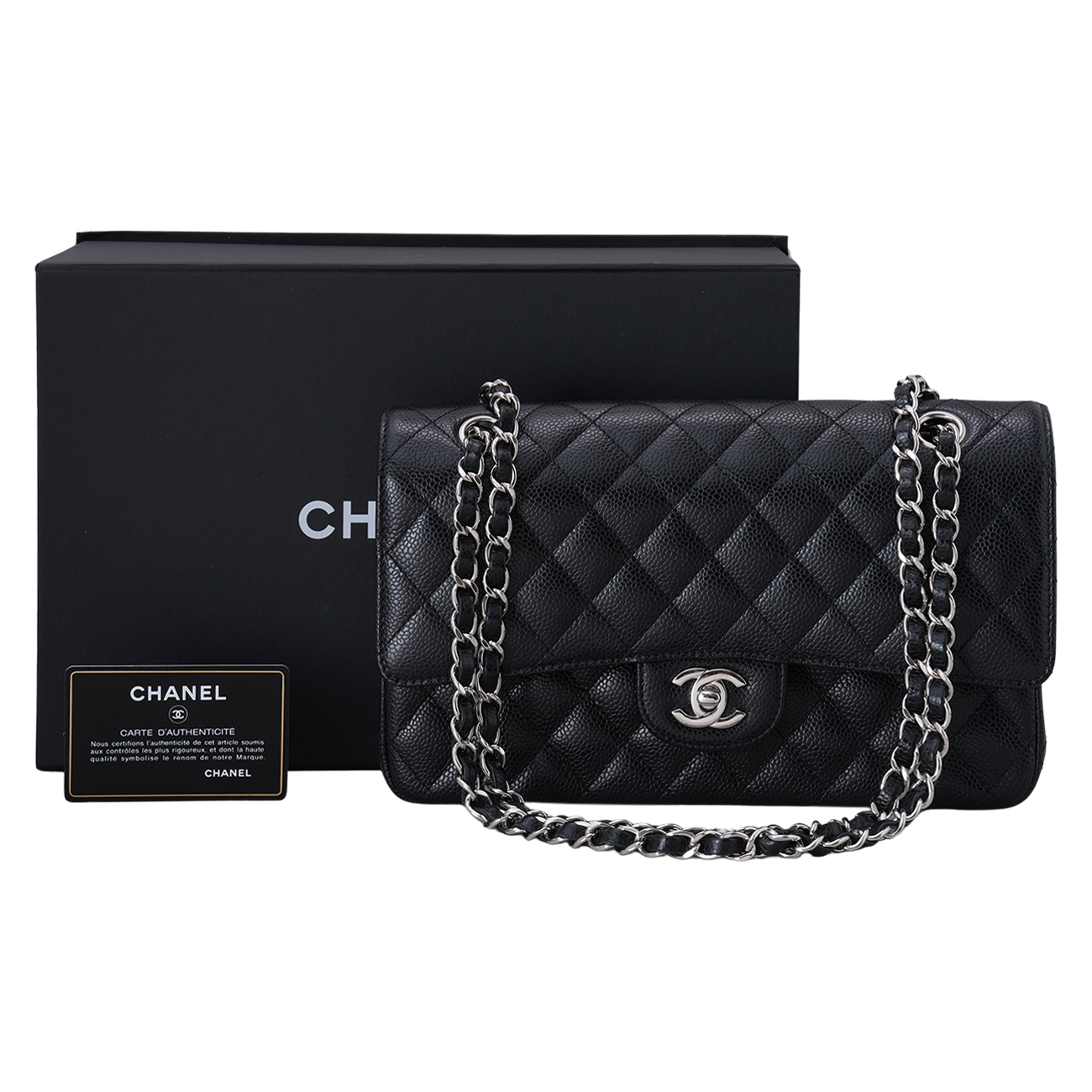CHANEL(USED)샤넬 캐비어 클래식 미듐 플랩백