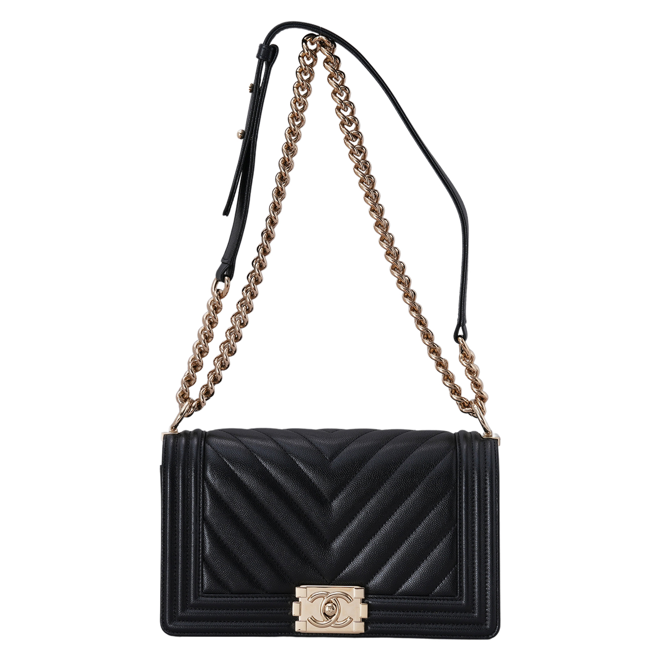 CHANEL(USED)샤넬 캐비어 보이샤넬 미듐 플랩백
