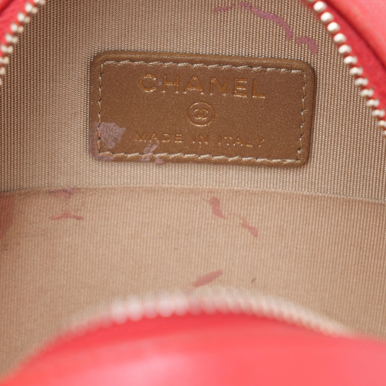 CHANEL(USED)샤넬 램스킨 골든볼 라운드백