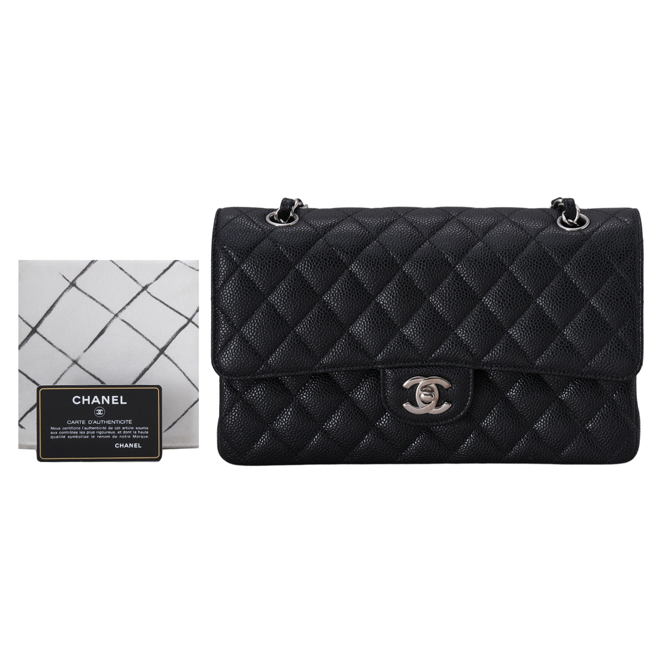 CHANEL(USED)샤넬 캐비어 클래식 미듐 플랩백