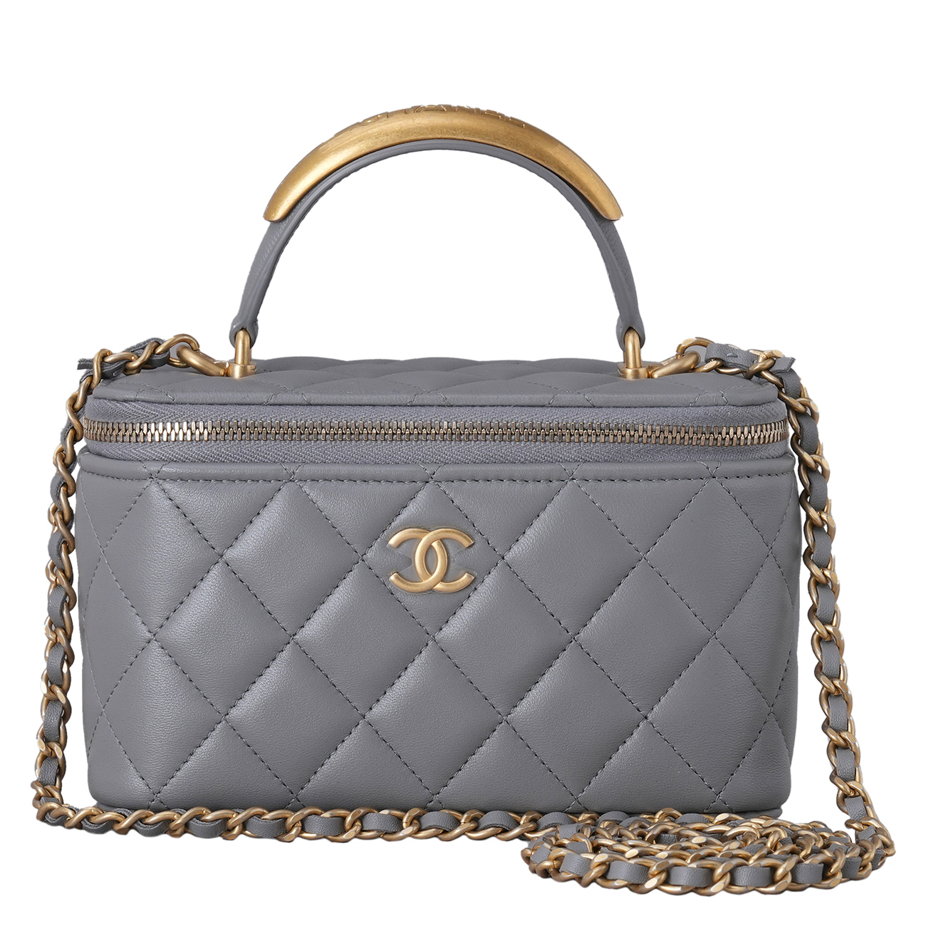 CHANEL(USED)샤넬 AP2199 코스메틱 베니티 골드바 탑핸들