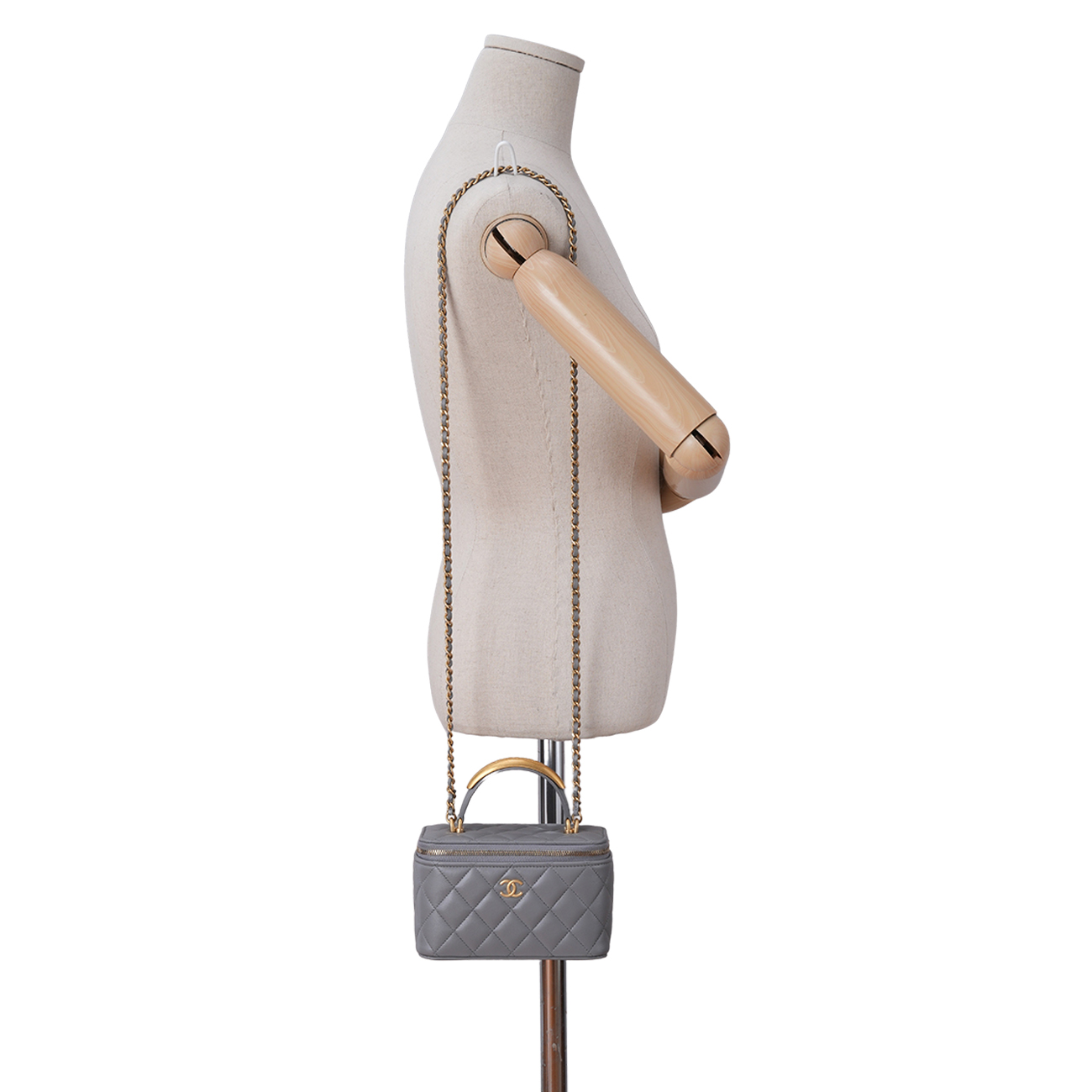 CHANEL(USED)샤넬 AP2199 코스메틱 베니티 골드바 탑핸들