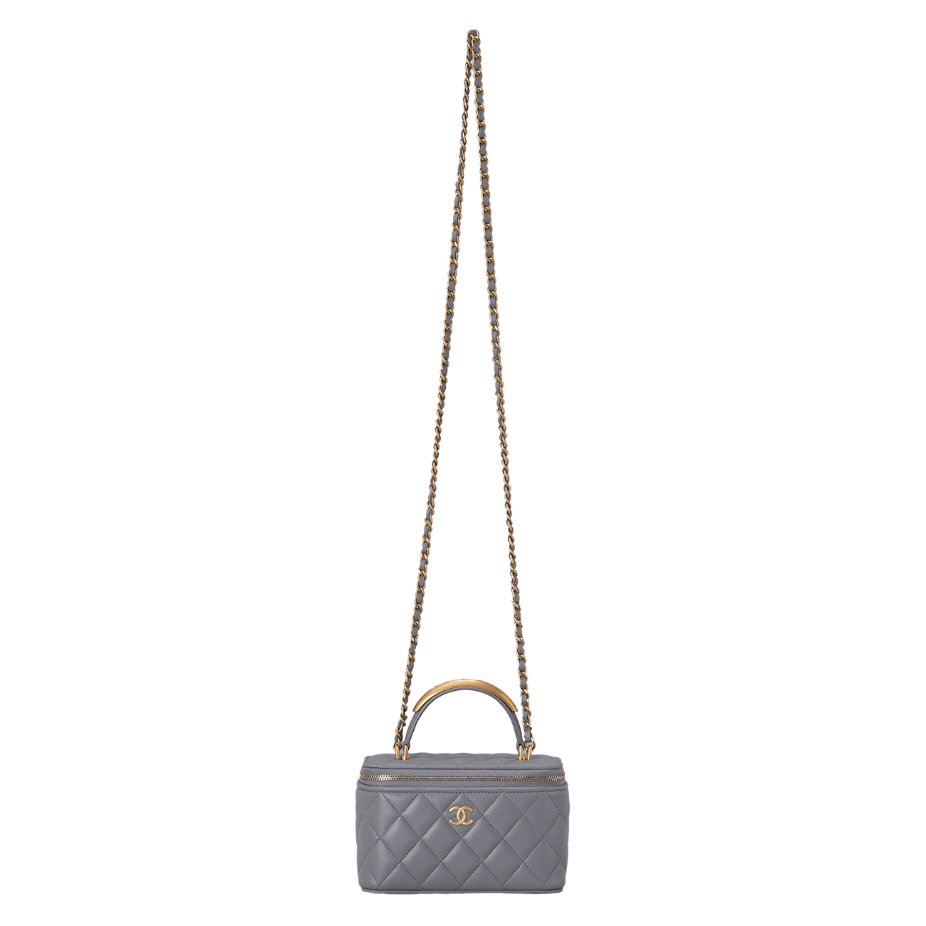 CHANEL(USED)샤넬 AP2199 코스메틱 베니티 골드바 탑핸들