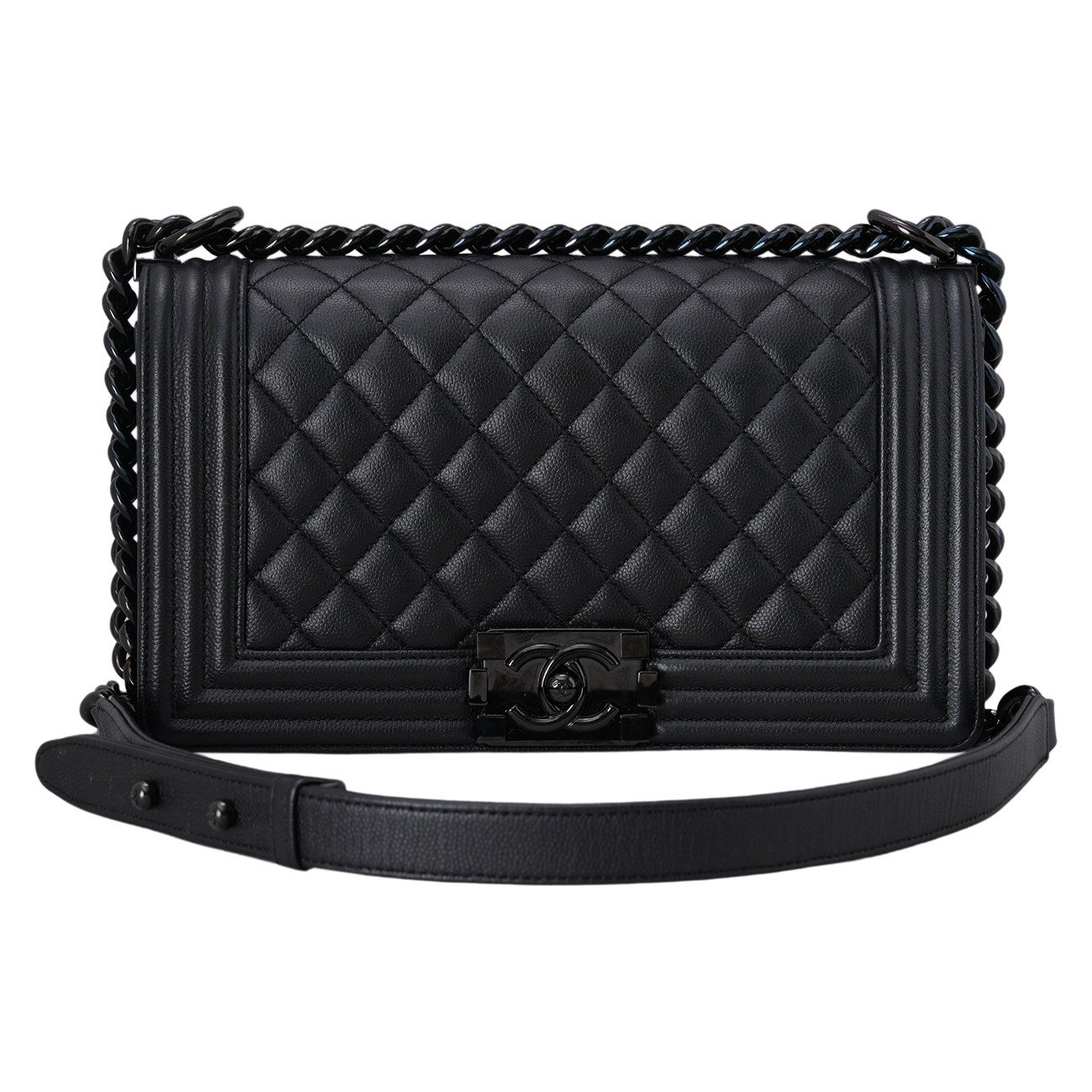CHANEL(USED)샤넬 캐비어 보이샤넬 미듐 플랩백