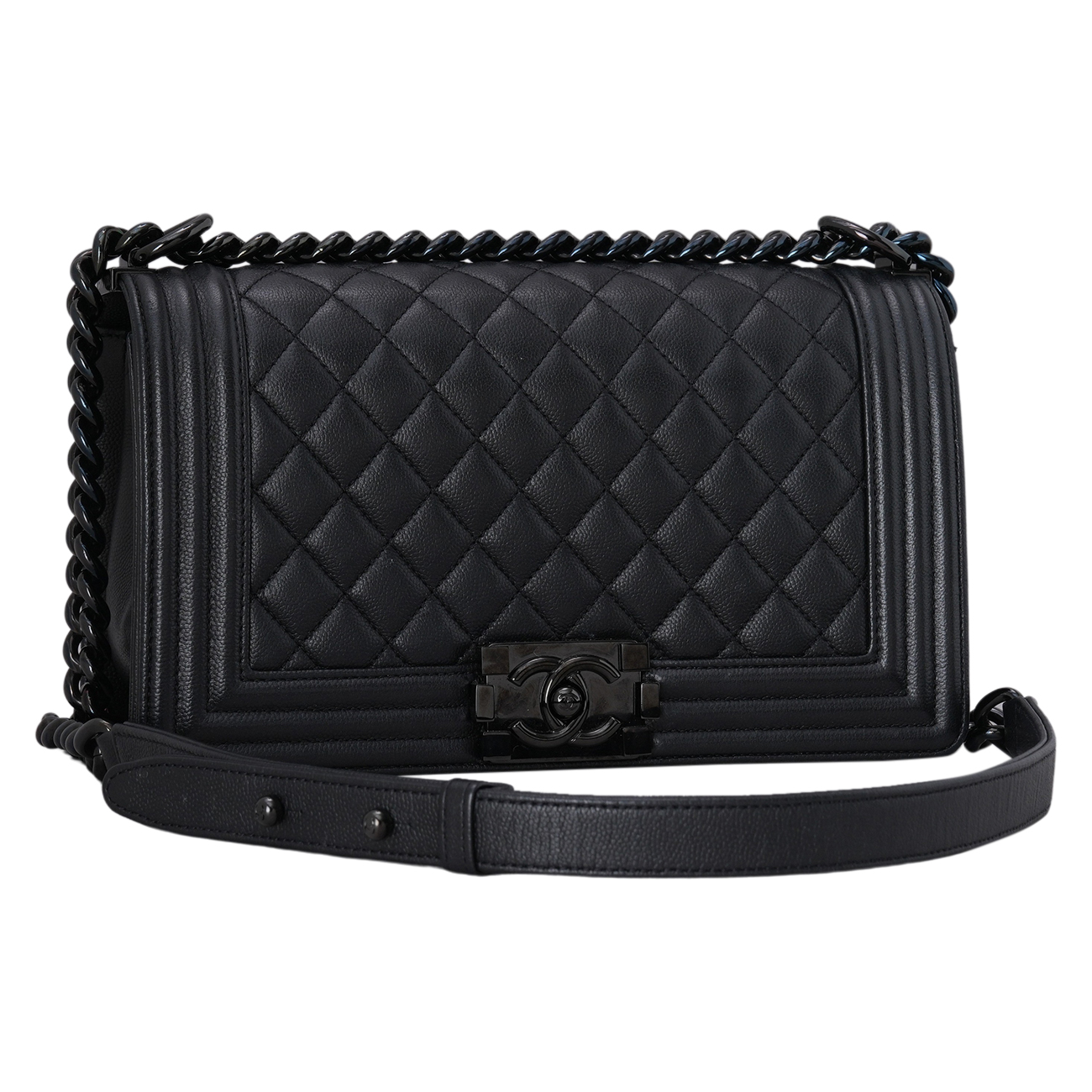 CHANEL(USED)샤넬 캐비어 보이샤넬 미듐 플랩백