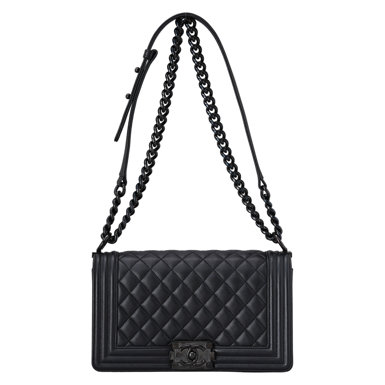 CHANEL(USED)샤넬 캐비어 보이샤넬 미듐 플랩백