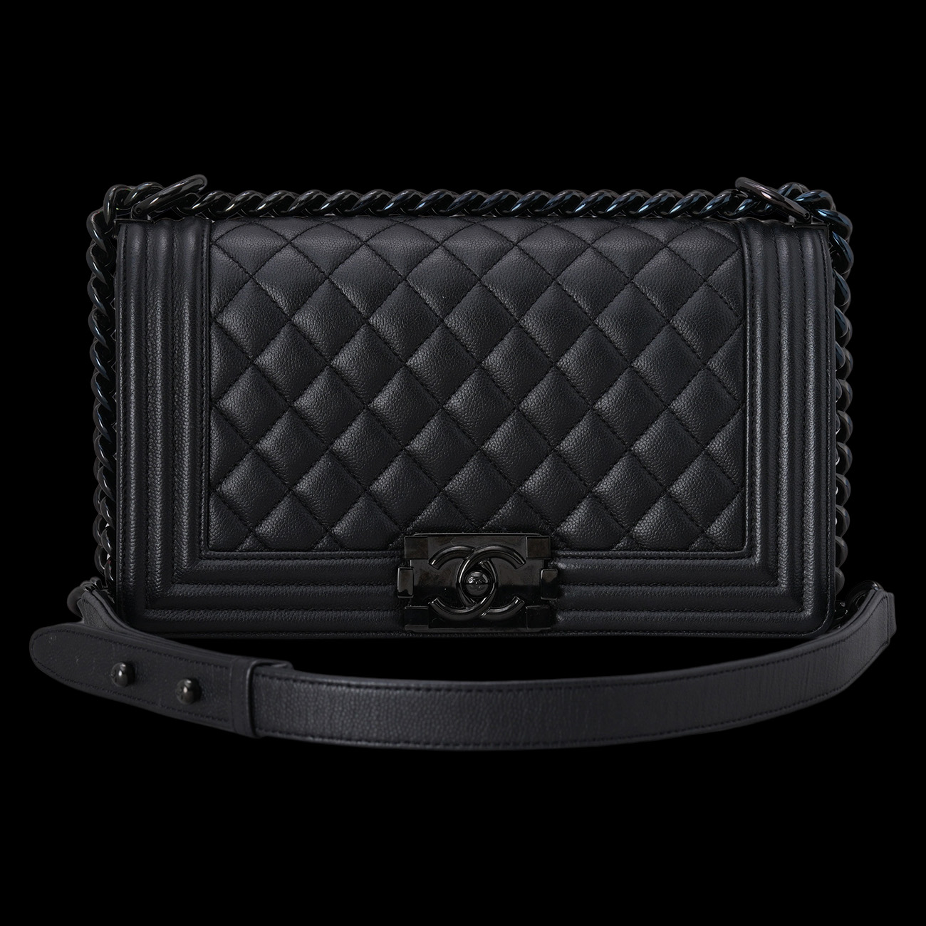 CHANEL(USED)샤넬 캐비어 보이샤넬 미듐 플랩백