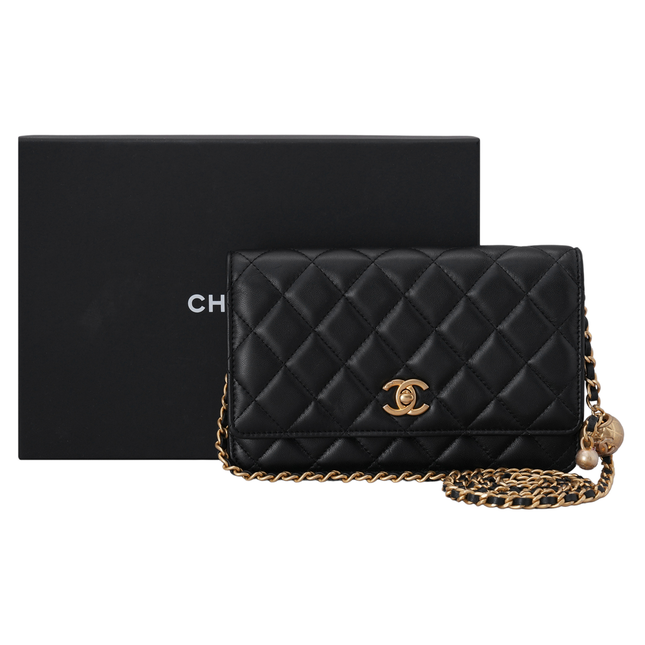 CHANEL(USED)샤넬 AP1450 램스킨 골든볼 WOC
