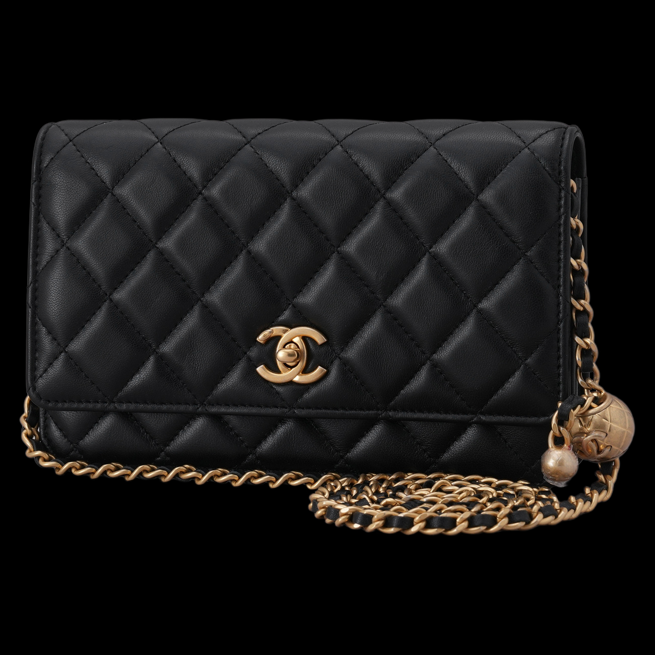 CHANEL(USED)샤넬 AP1450 램스킨 골든볼 WOC