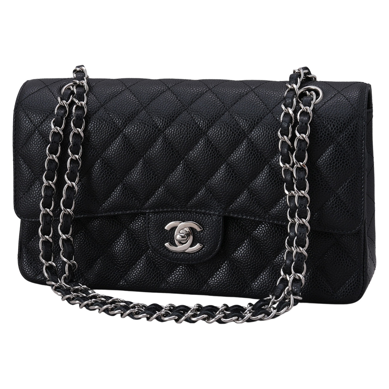 CHANEL(USED)샤넬 클래식 캐비어 미듐 플랩백