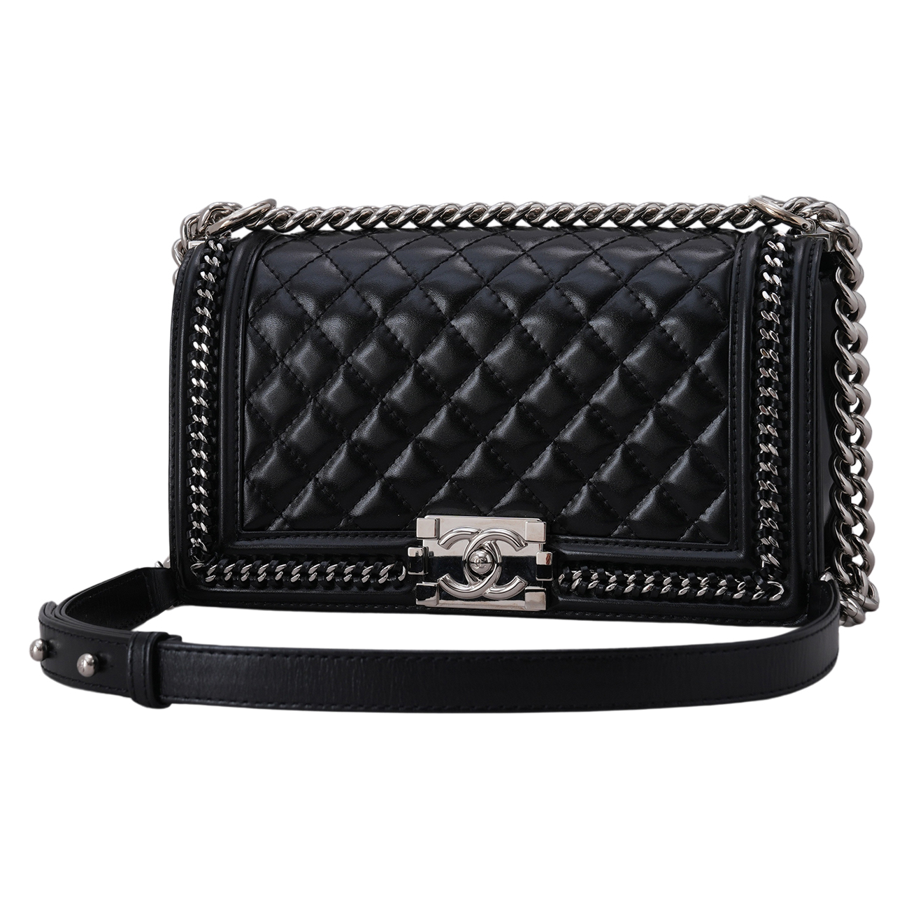 CHANEL(USED)샤넬 A67086 시즌 보이샤넬 미듐 플랩백