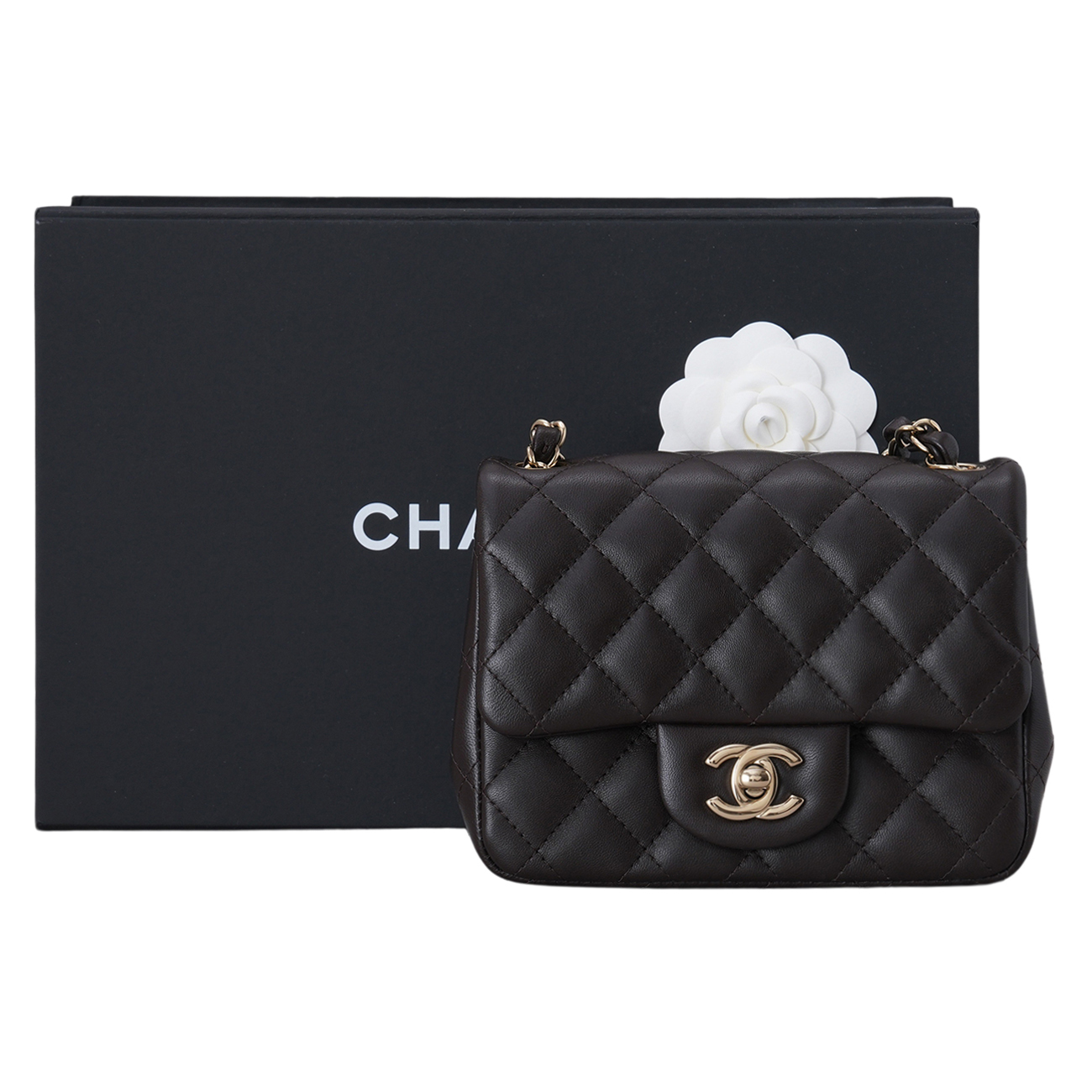 CHANEL(USED)샤넬 램스킨 클래식 쁘띠삭