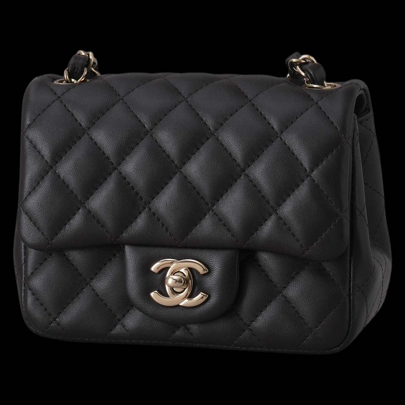 CHANEL(USED)샤넬 램스킨 클래식 쁘띠삭