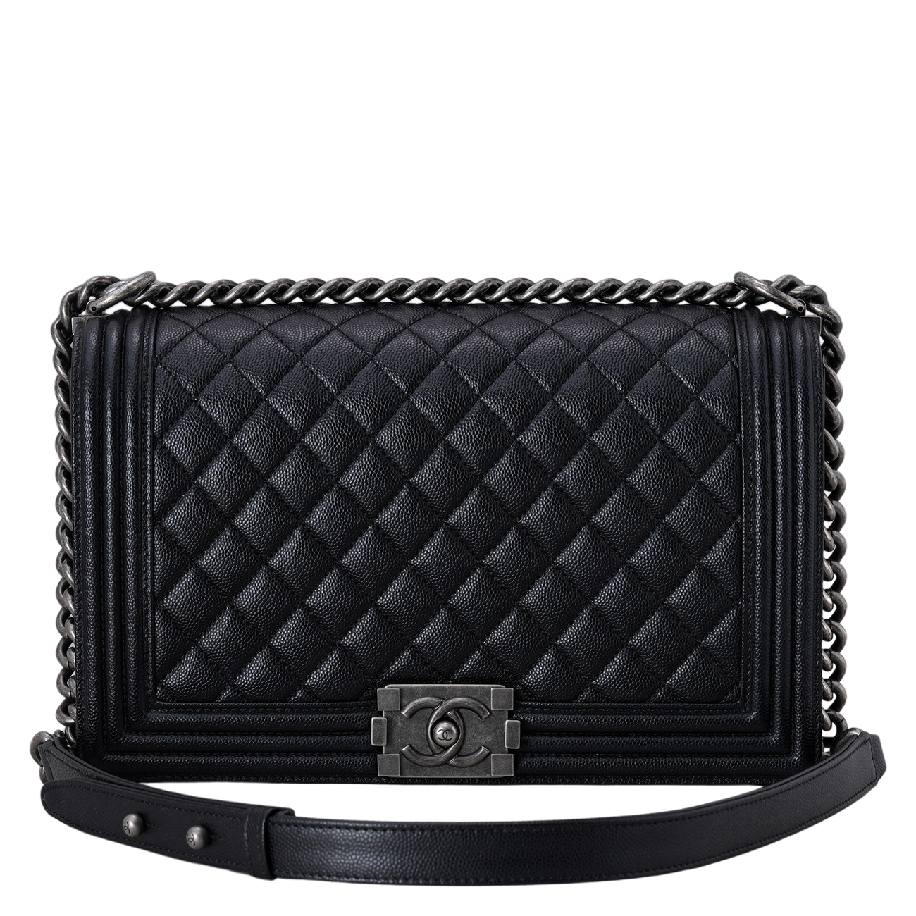 CHANEL(USED)샤넬 캐비어 보이샤넬 라지 플랩백